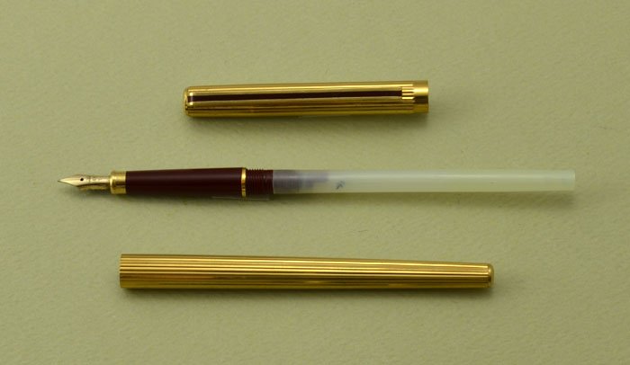 Sailor Chalana Fountain Pen - Super Slim, Gold Plated, Red Enamel